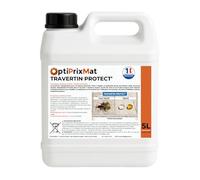 Hydrofuge Travertin Protect' 5L - OptiPrixMat - Imperméabilisant & Oléofuge Invisible - Spécial Travertin, Pierre Naturelle, Béton - Intérieur et Extérieur (Terrasse, Douche, Cuisine) - Jusqu'à 25m²