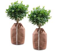 Hydrogarden Housses d’hivernage pour Plantes en Pot, 70x65cm Housses hivernage, Housse Hivernage Plante, Housse d’Hivernage, Brun(2pack)