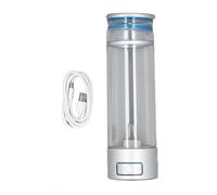 Hydrogène Generator Water Cup Premium PCTG transparent 350 ml Bouteille d'eau riche en hydrogène avec une concentration de 2000 à 6000 ppb pour la fitness du bureau à domicile (Argent)