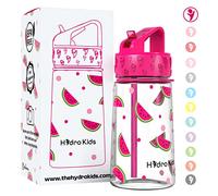 HydroKids Bouteille d'eau avec paille - 400 ml - Sans BPA - Pour l'école, les voyages, le sport - Étanche - Pour filles et garçons