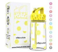HydroKids Bouteille d'eau avec paille - 400 ml - Sans BPA - Pour l'école, les voyages, le sport - Étanche - Pour filles et garçons