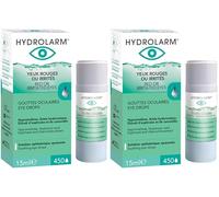 HYDROLARM Yeux Rouges et Irrités - Gouttes Oculaires Apaisantes & Hydratantes - Acide Hyaluronique, Camomille & Euphraise - Soulagement Démangeaisons & Rougeurs - Compatible Lentilles de Contact