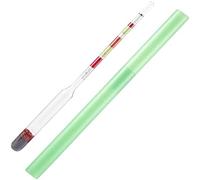 Hydromètre à 3 échelles pour Alcool, Brix, pour Vin, Bière, Verre 255 X 15 Mm avec Densimètre 3 en 1 (Couleur assortie)