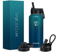HydroPal Bouteille d'eau isotherme en acier inoxydable, 1200 ml/950 ml/650 ml,2 couvercles (couvercle à paille et couvercle à bec), la gym, les voyages