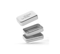 Hydrophil Boîte à Savon en Aluminium 100% sans Plastique avec égouttoir argenté - Boîte à Savon de Voyage étanche - pour Les Voyages, Le Camping et la Maison (1)