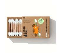 Hydrophil Lot de 55 cotons-tiges pour enfants avec tête de sécurité - Extra sûrs pour bébés et enfants - Sans plastique et durable - En bambou et coton bio - Lot de 55 (simple, 55 pièces)