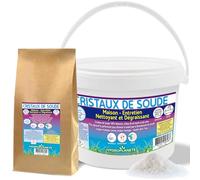 HYDROPLANETE Cristaux de Soude purs à 100% - 500g 1kg 2kg 5kg 10kg 20kg - Nettoyant multi-usages écologique - Solution naturelle pour la Maison