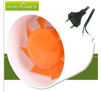 HYDROPLANETE - Extracteur/Intracteur d'air 100mm 125mm 150mm pour Conduits de Ventilation, AVEC Cable et prise electrique (100mm (105m3/H))