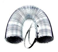 HYDROPLANETE - Gaine de Ventialtion en Aluminium 3 mètres + 2 Colliers de Serrage - Kit de raccord pour Extraction d'air (150)