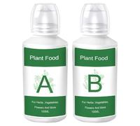 Hydroponic Fertilizer, A and B Plant Nutrient Solution, Balanced Growth Formula, Essential Minerals Blend, Best for Indoor Gardening, Greenhouse Vegetables, Hydroponic Systems
