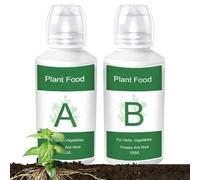 Hydroponic Plant Food, a & B Growing Fertilizer Solution, Fast-Acting Sustainable Nutrients, Natural Garden Fertilizers for Vegetable Production, Flower Growing, Indoor and Outdoor Plants