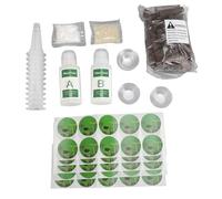 Hydroponic Plant Food Nutrients A B Set avec des éponges de plante Kit Pod God Eco Friendly Hydroponics Supplies For Indoor Home Jardinage 100 ml Engrais 50 Autocollants 12 Basket
