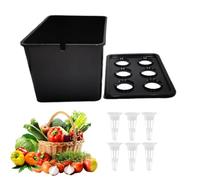 Hydroponics Growing System - 18x12x10.5cm PP | 6 Hole Propagation Station | Seedling Growing Kit | Indoor Water Culture Planter System | Portable Home Garden Box For Vegetables Fruits Herbs Flowers Ba