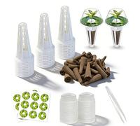 Hydroponie Potager d’Intérieur, Kits pour Cultures Hydroponiques 121 Pièces, 60 Éponges de Croissance, 30 Paniers de Plantation et 30 Dômes de Germination, Systèmes pour Potager Intérieur et Plantes