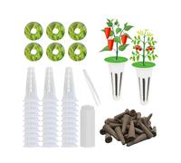 Hydroponie Potager d’Intérieur, Kits pour Cultures Hydroponiques 121 Pièces, 60 Éponges de Croissance, 30 Paniers de Plantation et 30 Dômes de Germination, Systèmes pour Potager Intérieur et Plantes