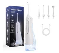 HydropulsePro - HydropulsePro - HydropulsePro - Irrigateur buccal rechargeable sans fil, 4 modes et 4 pointes, 1 800 impulsions/minute, grand réservoir de 320 ml, buse rotative à 360 °, étanchéité