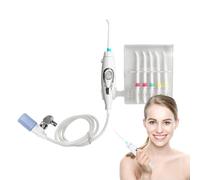 Hydropulseur de robinet, hydropulseur pour usage familial, Irrigateur oral non électrique à 6 buses, Nettoyage des dents de sécurité, soins bucco-dentaires réglables et pour la douche et les dents