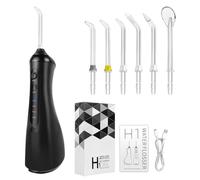 Hydropulseur dentaire 320 ml - 3 modes - 6 buses - Irrigateur oral - IPX6 - Étanche - Kit de nettoyage dentaire - Hydropulseur dentaire - Gagnant du test - Hydropulseur dentaire