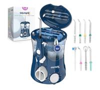 Aquapik® PRO Jet Dentaire | Recommandé par des dentistes | 8 Embouts + 10 Niveaux de Pression + Réservoir de 600 ml. Blue