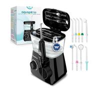Hydropulseur dentaire Aquapik - Water flosser IPX7 avec 10 niveaux de pression, 8 embouts, réservoir 600 ml, idéal orthodontie, implants et gencives sensibles