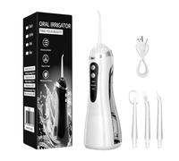 Hydropulseur Dentaire Électrique | Machine À Irriguer Les Gencives Sans Fil | Irrigateur Pour Dents Sans Fil | Pour La Maison Salle De Bains Comptoir Appartement Douche Dortoir Hôtel Et Les Voyages