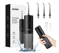 Hydropulseur Dentaire Irrigateur Tourisme Oral Professionnel Jet Dentaire Hydropulseur de Voyage,Waterflosser Portable Rechargeable type-C USB,3 Modes et 3 Buses de Rechange,140ml IPX7 étanche