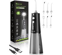 Hydropulseur Dentaire Jet: Irrigateur buccal avec 5 modes, réservoir d'eau de 300 ml, nettoyeur de dents électrique étanche IPX7, avec 6 embouts pour gencives appareils dentaires orthodonti