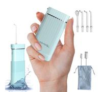 Hydropulseur Dentaire Portatif - Aquapik® Mini, 200 ml, 3 Modes de Pression, 4 Embouts, USB-C, IPX7, 21 Jours d’Autonomie, Irrigateur Jet Dentaire pour Gencives Sensibles et Implants