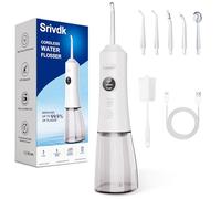 Hydropulseur dentaire pour dents - Irrigateur buccal sans fil de 300 ml avec 6 embouts de jet remplaçables, 3 modes, fil dentaire électrique portable rechargeable pour appareils dentaires et gencives