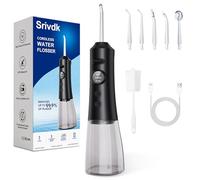 Hydropulseur dentaire pour dents - Irrigateur buccal sans fil de 300 ml avec 6 embouts de jet remplaçables, 3 modes, fil dentaire électrique portable rechargeable pour appareils dentaires et gencives