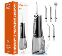 Hydropulseur dentaire pour les dents, 300 ml, irrigateur buccal portable, machine à fil dentaire électrique professionnelle et accessoires d'irrigation, nettoyant d'irrigation de voyage rechargeable