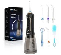 Hydropulseur dentaire sans fil rechargeable de 300 ml avec 5 modes et 5 embouts de jet, étanche IPX7 pour soins des gencives, utilisation à domicile et en voyage