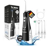 Hydropulseur et Irrigateurs Oral Dr. Weber Aquacare - Technologie médicale Aquacare pour un soin optimal des gencives et des dents - Nettoyeur interdentaire avec 4 modes et 4 buses