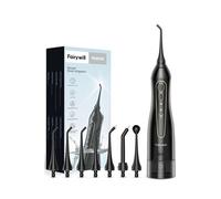 Hydropulseur Jet Dentaire Rechargeable Portable Sans Fil Ultrasonique Irrigateur Oral Dentaire Electrique Professionnel avec 8 Busettes 300ML -Noir