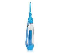 Hydropulseur non électrique portable et abordable - Irrigateur buccal sans fil - Pression d'air manuelle - Fonctionnement simple - Pour la maison et les voyages - Bleu