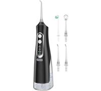 Hydropulseur pour le nettoyage des dents 4 modes d'irrigateur buccal rechargeable 4 embouts batterie puissante