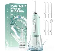 Hydropulseur pour le nettoyage des dents et la soie dentaire, 5 modes d'irrigateur buccal sans fil rechargeable, nettoyeur de dents, réservoir d'eau de 320 ml, étanche IPX7, fil dentaire électrique