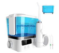 Hydropulseur rechargeable portable avec réservoir d'eau de 600 ml et 10 niveaux de pression pour le nettoyage des dents