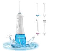 Hydropulseur TUREWELL - Nettoyeur interdentaire électrique avec 3 modes et 6 buses, étanche IPX7, USB - Portable - 300 ml - Sans fil pour la famille et les voyages, FC1592