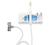 Hydropulseurs Irrigateur Bucco Dentaire pour Hygiène Dentaire Fil Dentaire 3 Buses et 3 Robinets de Brosse à Dents Facile à Installer