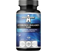 Hydroxocobalamine 100 µg par portion - Vitamine B12-120 comprimés végétaliens - 480 portions - Soutient le système nerveux et réduit la fatigue - Supplément alimentaire par Apollo's Hegemony