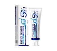 Hydroxyapatite Dentifrice blanchissant sans fluorure à 5 % de nano-hydroxyapatite pour protection de l'émail des dents, haleine fraîche, 100 g