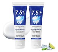 Hydroxyapatite Dentifrice Repair Toothpaste Blanchissant, 2Pcs 7.5% Hydroxyapatite Toothpaste Nano Hydroxyapatites DentifriceProtection de l'émail Haleine Fraîche pour les Dents Sensibles