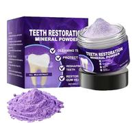 Hydroxyapatite Poudre de blanchiment des dents violette, poudre minérale de restauration des dents, efficace pour renforcer et soigner les gencives, haleine fraîche (1 pièce)
