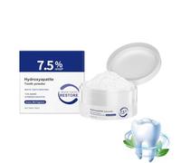 Hydroxyapatite Poudre dentaire, 7,5 %, pour protection de l'émail et renforcement des dents, dentifrice pour dents sensibles et blanchiment efficace des dents, détartreur avec menthe douce pour une