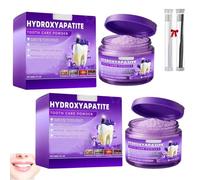 Hydroxyapatite Teeth Repair Powder,Natural Tooth Repair Mineral Powder,Tooth Strengthening,Deep Cleaning,For Teeth Enamel Protection,Fresh Breath (Taille unique, Fraîcheur - 2 pièces)