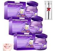 Hydroxyapatite Teeth Repair Powder,Natural Tooth Repair Mineral Powder,Tooth Strengthening,Deep Cleaning,For Teeth Enamel Protection,Fresh Breath (Taille unique, Fraîcheur - 3 pièces)