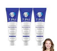 Hydroxyapatite Toothpaste,7.5% Nano Hydroxyapatite Toothpaste for Sensitive Teeth,Enamel Protection & Repair,Tooth Strengthening,Gentle Mint,Fresh Breath,Maintains Oral Health (3pcs)