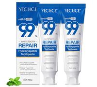 Hydroxylapatite Dentifrice à 9,9% Lot de 2, Dentifrice à L'hydroxyapatite Nano Sans Fluor, Aide à Reminéralisation, Protège L'émail, Soulage la Sensibilité, Renforce Dents, Soins Buccaux Quotidiens