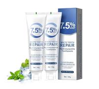 Hydroxylapatite Lot de 2 dentifrices hydroxyapatite sans fluorure pour dents sensibles - Dentifrice à l'hydroxylapatite - Pour la réparation de l'émail et la santé bucco-dentaire (2)